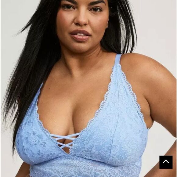 Torrid Lace Bralette in Light Blue - Picture 1 of 4